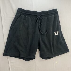 True Religion Cargo Shorts Men Size Medium Black 100% Cotton Outdoor Hiking